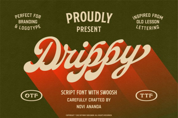 Drippy: A Modern Revival of Vintage Educational Lettering