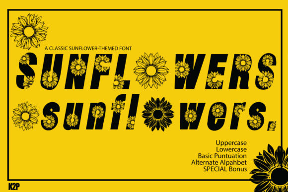 Sunflowers: A Nature-Inspired Display Font for Creative Expression