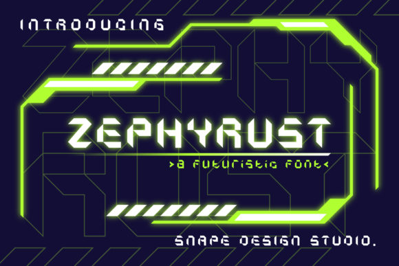 Zephyrust: A Bold, Futuristic Display Font for Modern Design